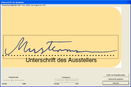 Unterschrift einf&uuml;gen
